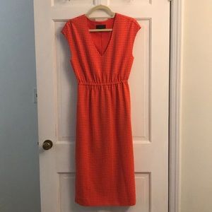 J.Crew v-neck, short-sleeve dress, burnt-orange